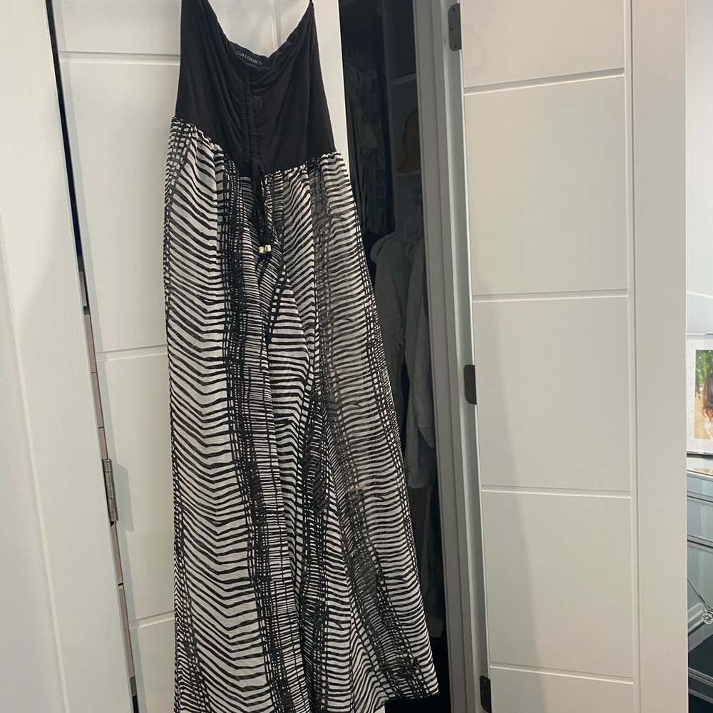 Club Z  large swimsuit cover up zebra print maxi